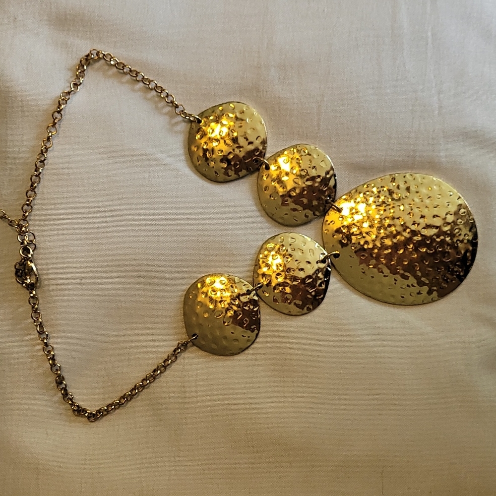 Hammered Brass Necklace